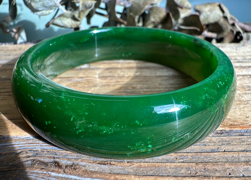 A+ Canadian Jade Bangle, 60.5mm