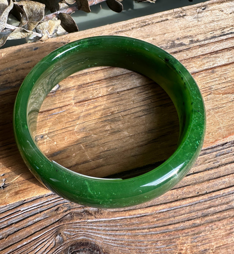 A+ Canadian Jade Bangle, 60.5mm