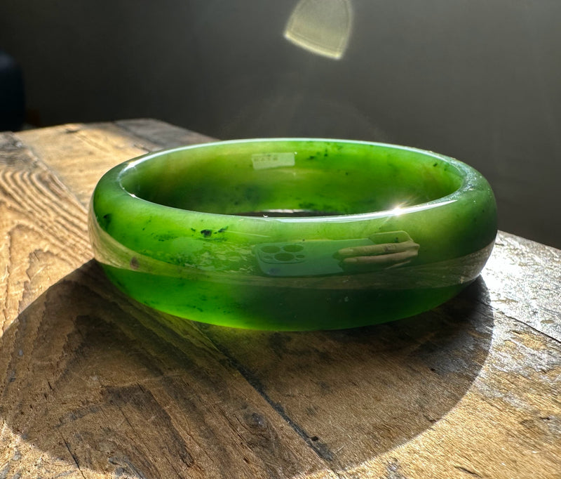 A+ Canadian Jade Bangle, 60.5mm