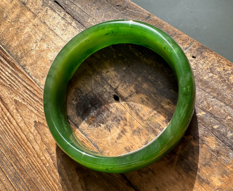 A+ Canadian Jade Bangle, 60.5mm