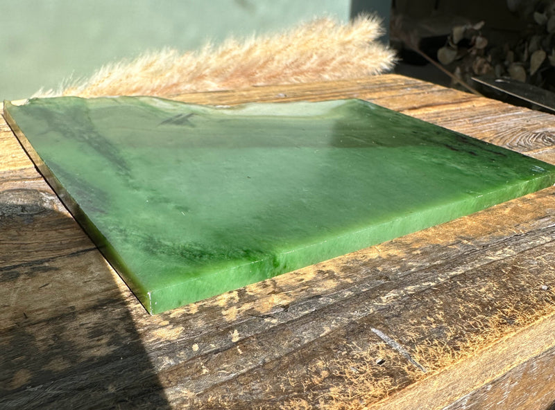 Siberian Nephrite Jade Slab, 445grams