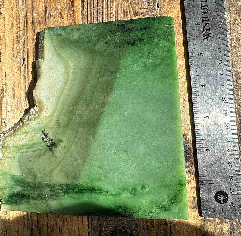 Siberian Nephrite Jade Slab, 445grams