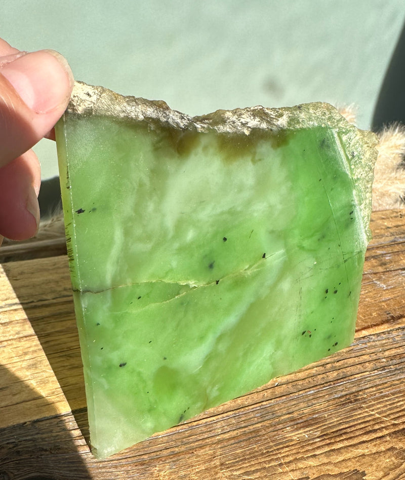 Siberian Nephrite Jade Slab, 175grams