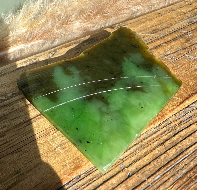 Siberian Nephrite Jade Slab, 75grams