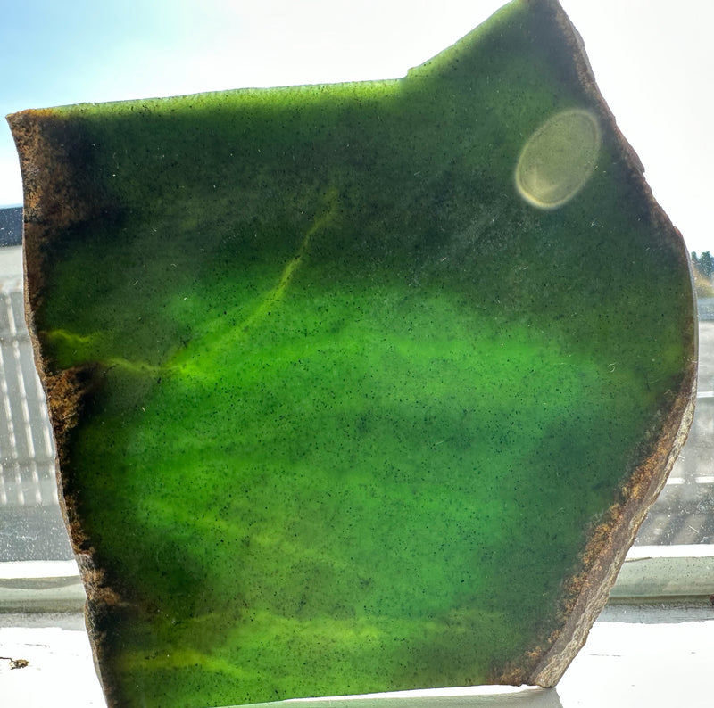 Wyoming Dark Apple Spotted Jade Slab, 130grams