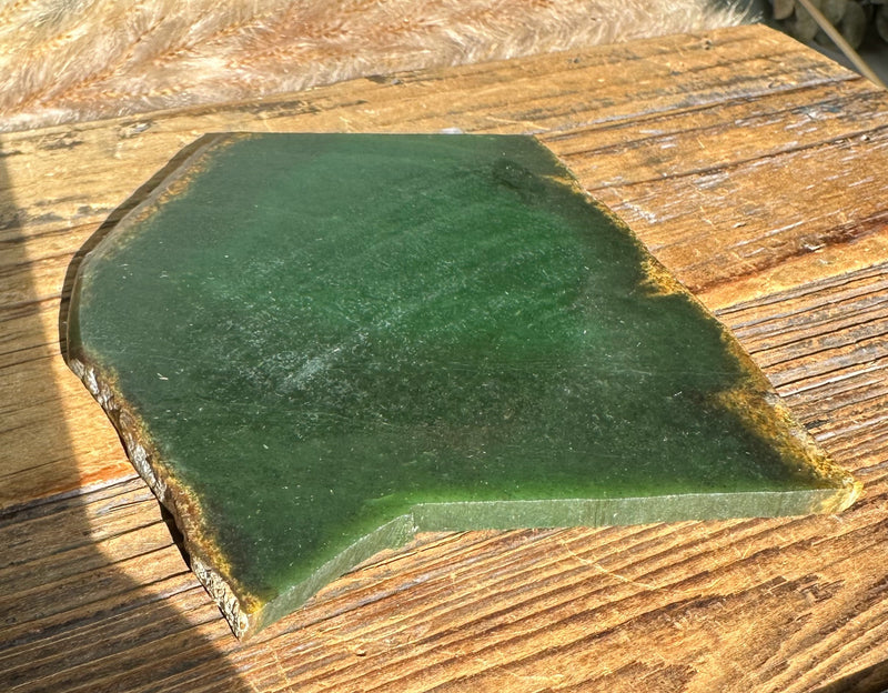 Wyoming Dark Apple Spotted Jade Slab, 130grams