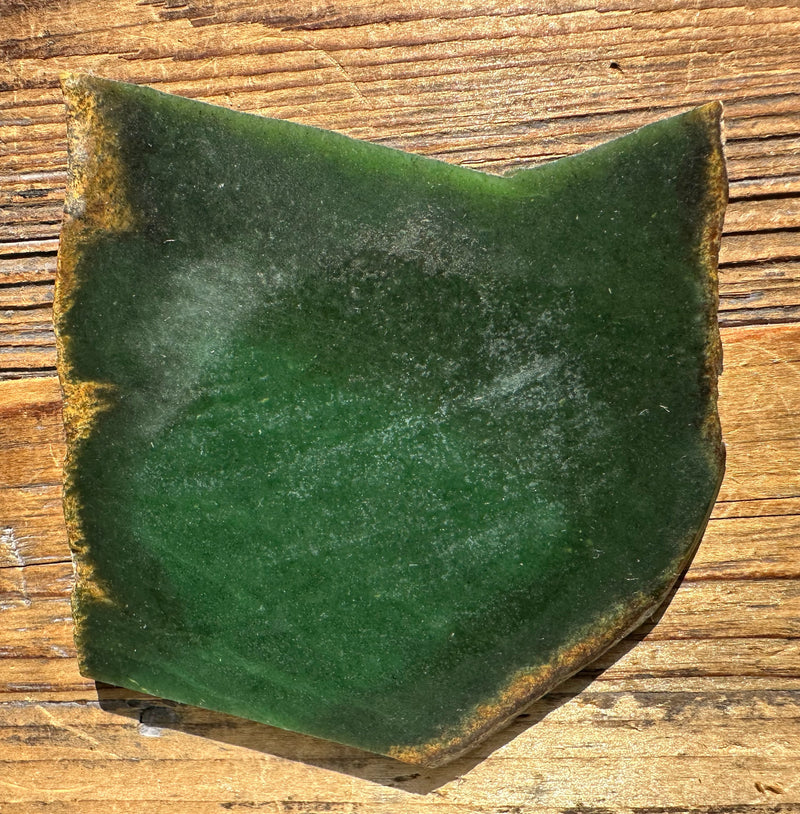 Wyoming Dark Apple Spotted Jade Slab, 130grams