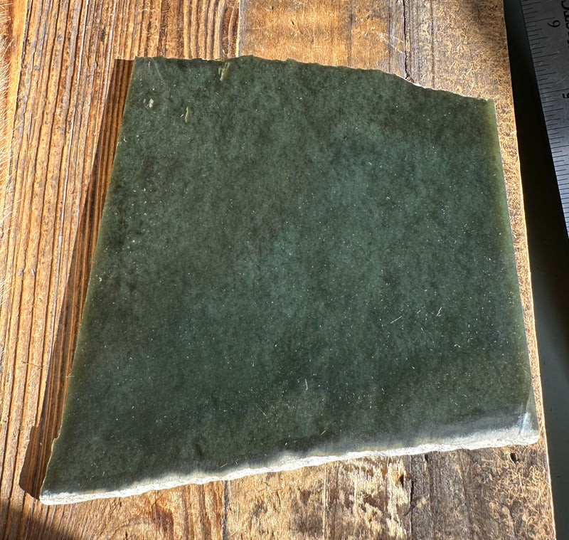 Wyoming Olive Jade Slab, 135 Grams