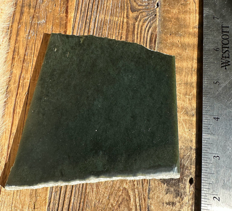 Wyoming Olive Jade Slab, 135 Grams