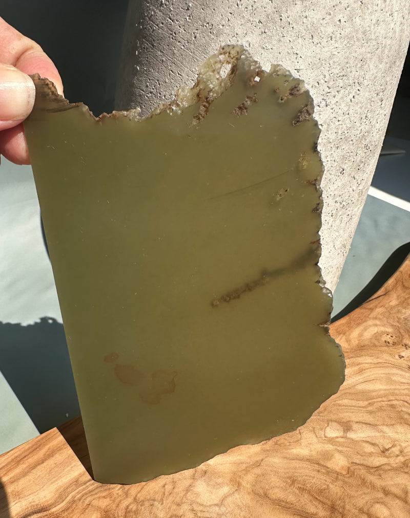 Wyoming Olive Jade Slab, 85 Grams