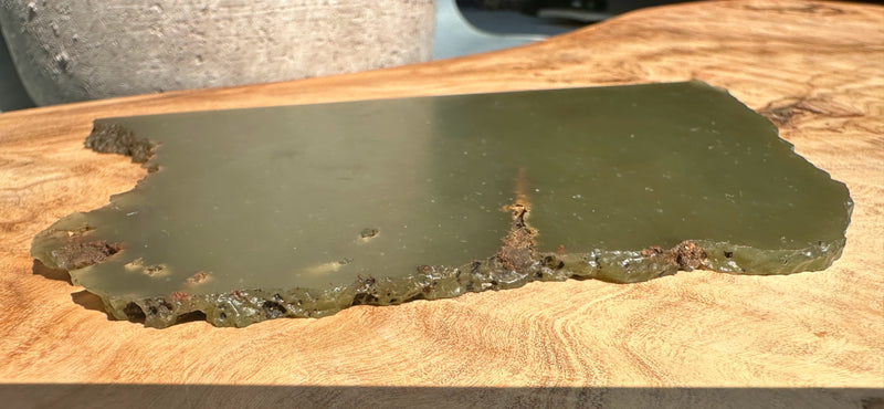 Wyoming Olive Jade Slab, 85 Grams