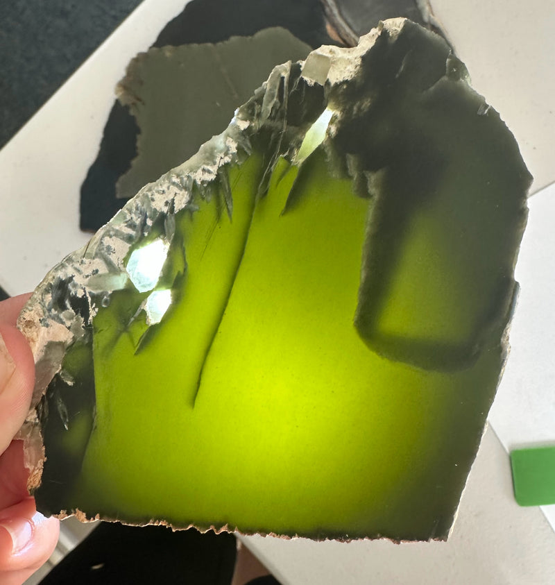 Wyoming Dark Olive Slab - 95g