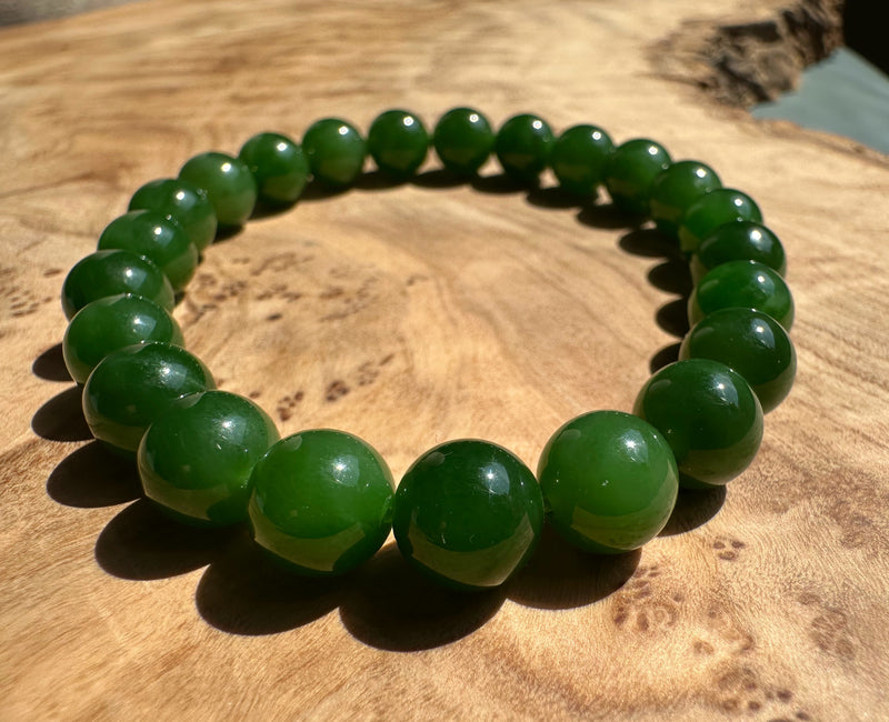 8mm Siberian Jade Bead Bracelet A+ Quality*