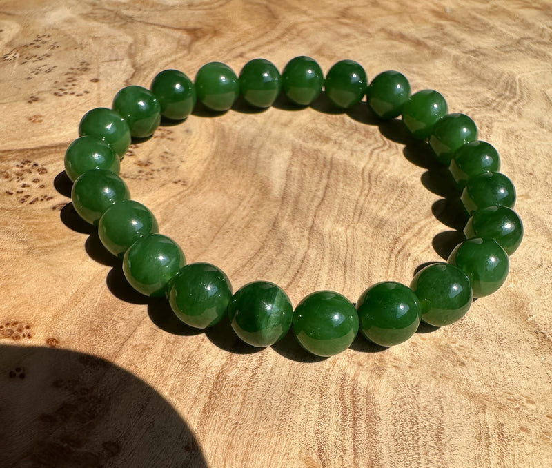 8mm Siberian Jade Bead Bracelet A+ Quality*