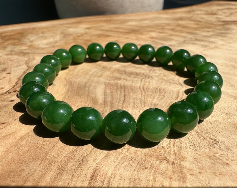 8mm Siberian Jade Bead Bracelet A+ Quality*