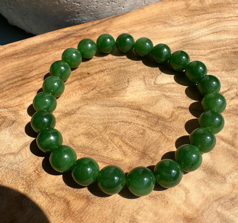 8mm Siberian Jade Bead Bracelet A+ Quality*
