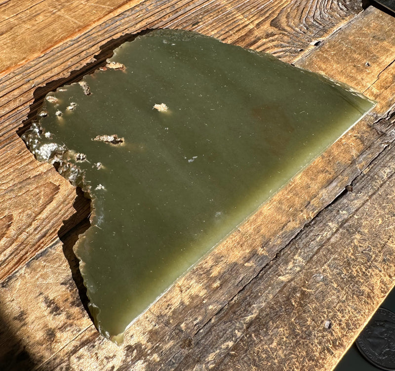 Wyoming Olive Jade Slab, 90 Grams