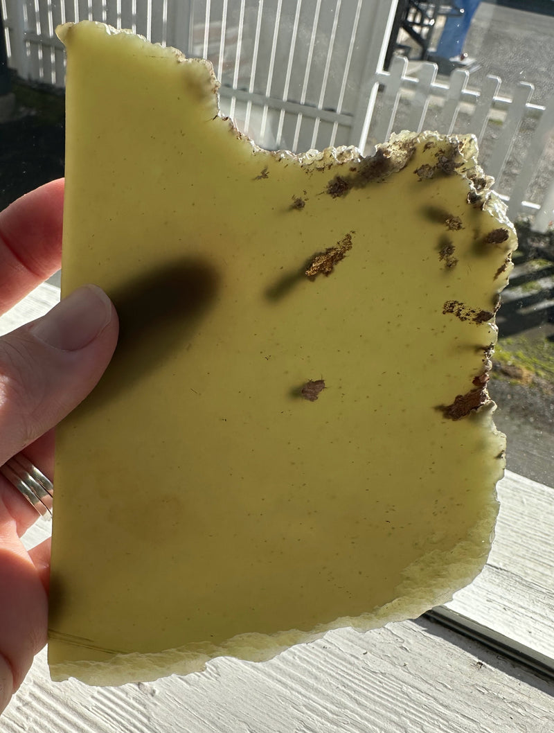 Wyoming Olive Jade Slab, 90 Grams