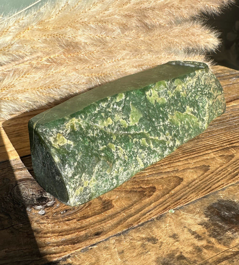 A Grade Canadian Cassiar Rough Jade , 13oz