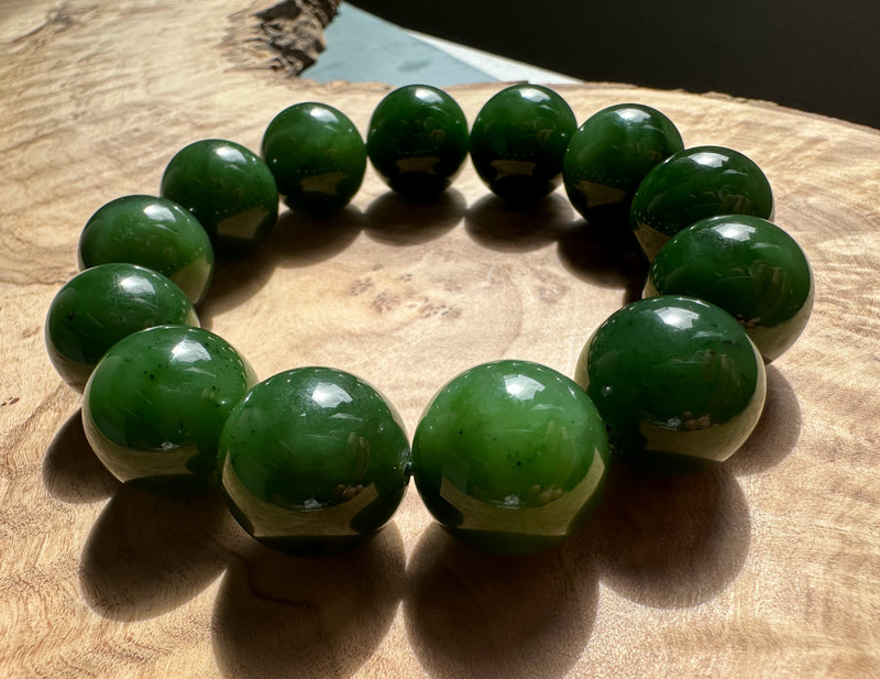 18mm A Grade Jade Bead Bracelet