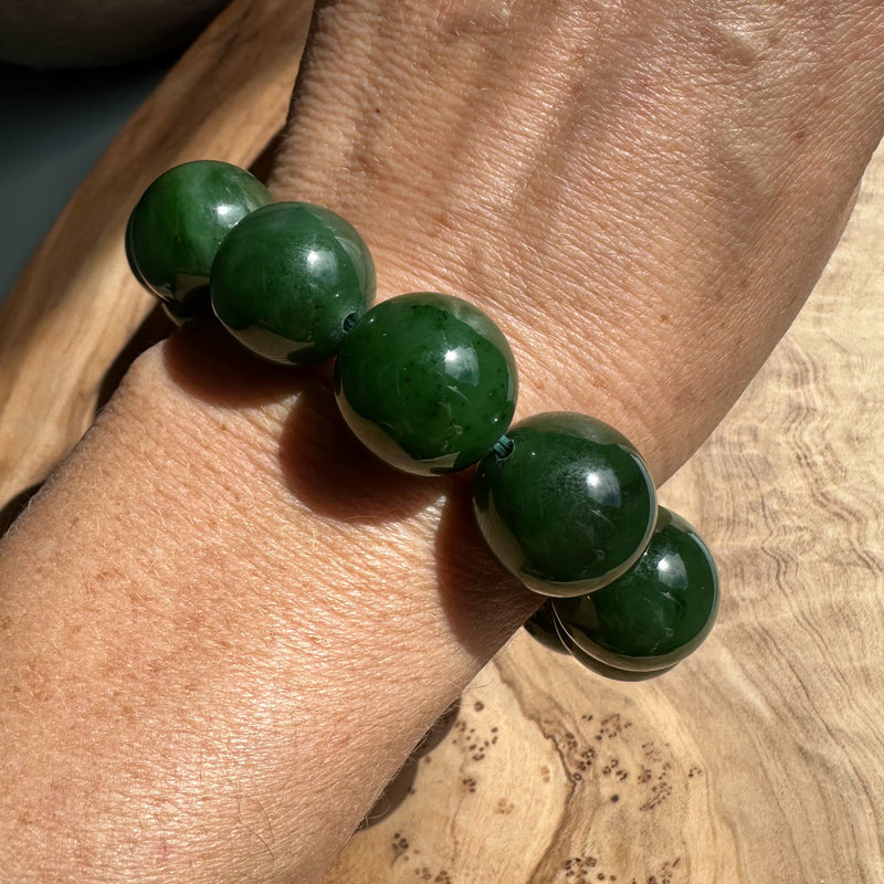 18mm A Grade Jade Bead Bracelet