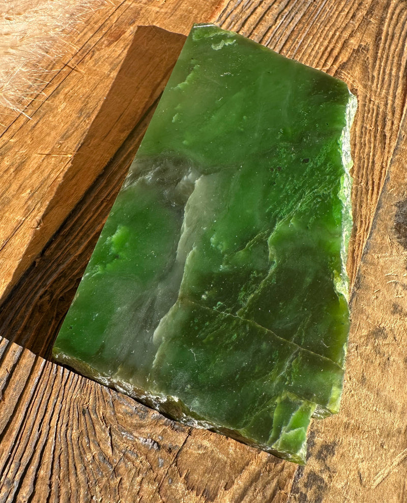 Bright Green Polar Jade Slabs - 135grams