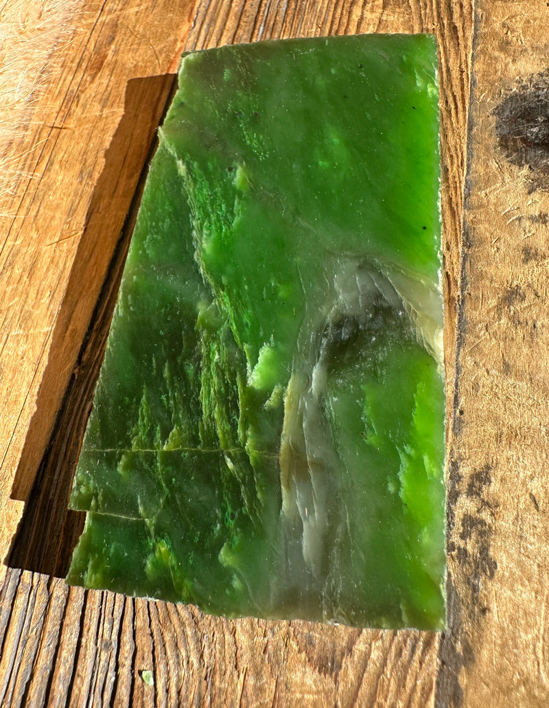 Bright Green Polar Jade Slabs - 135grams