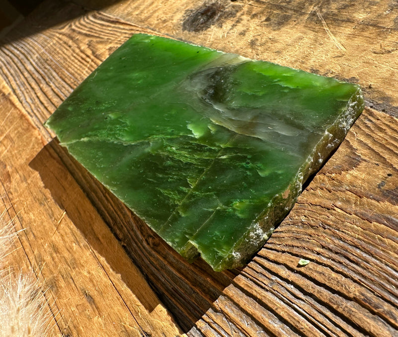 Bright Green Polar Jade Slabs - 135grams