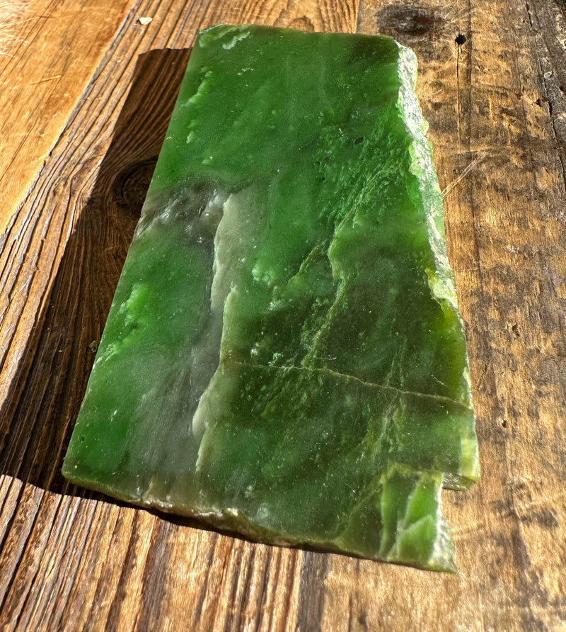 Bright Green Polar Jade Slabs - 135grams