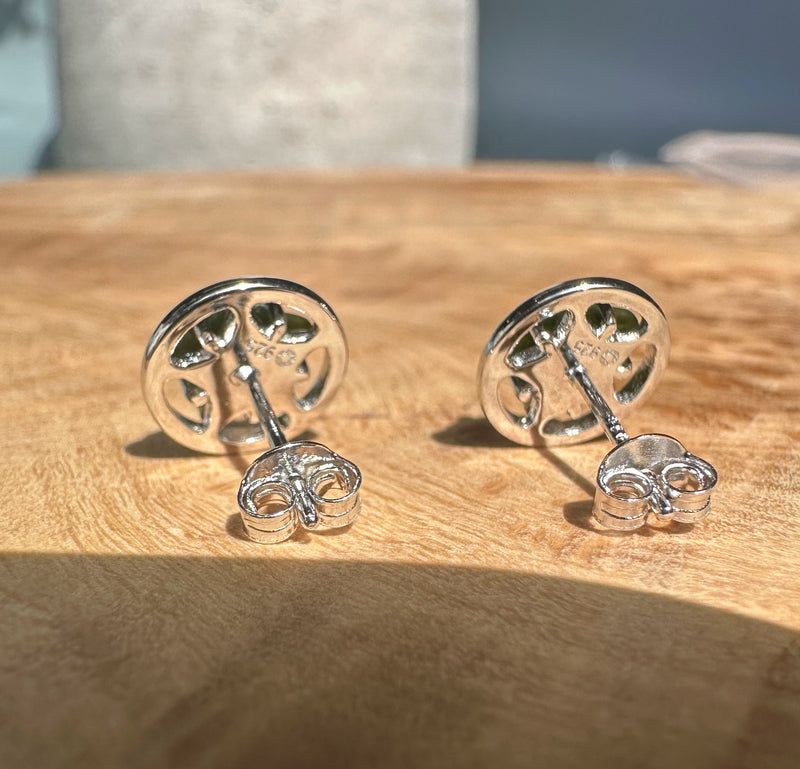 Canadian Jade Silver Star Studs, 6544