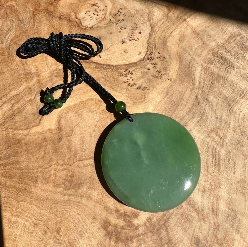 AA Light Green Siberian Round Pendant, 50mm*