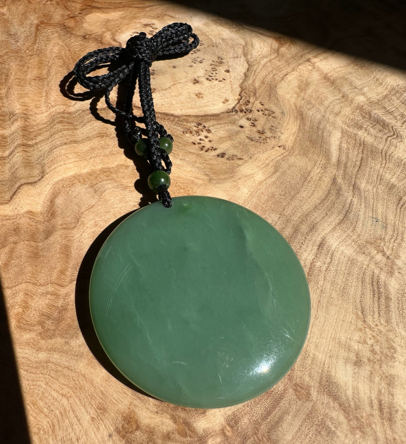 AA Light Green Siberian Round Pendant, 50mm*