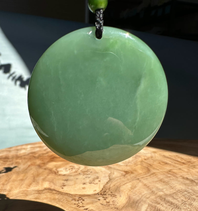AA Light Green Siberian Round Pendant, 50mm*