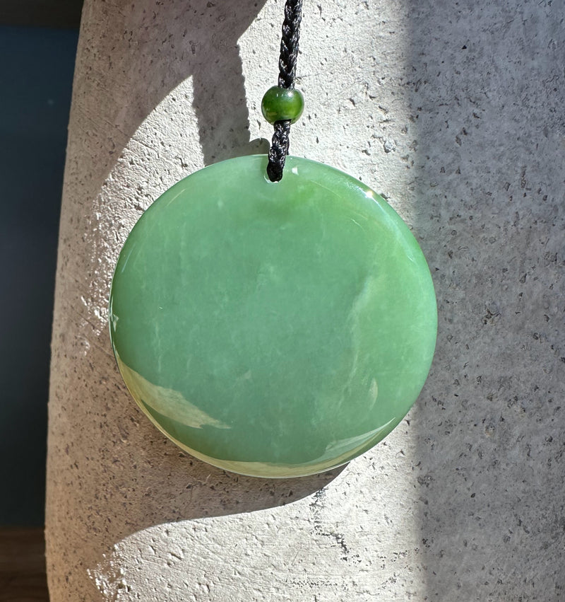 AA Light Green Siberian Round Pendant, 50mm*