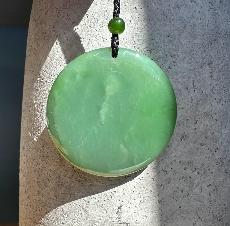 AA Light Green Siberian Round Pendant, 50mm*