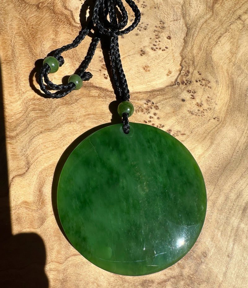AA Rich Green Siberian Round Pendant, 50mm*