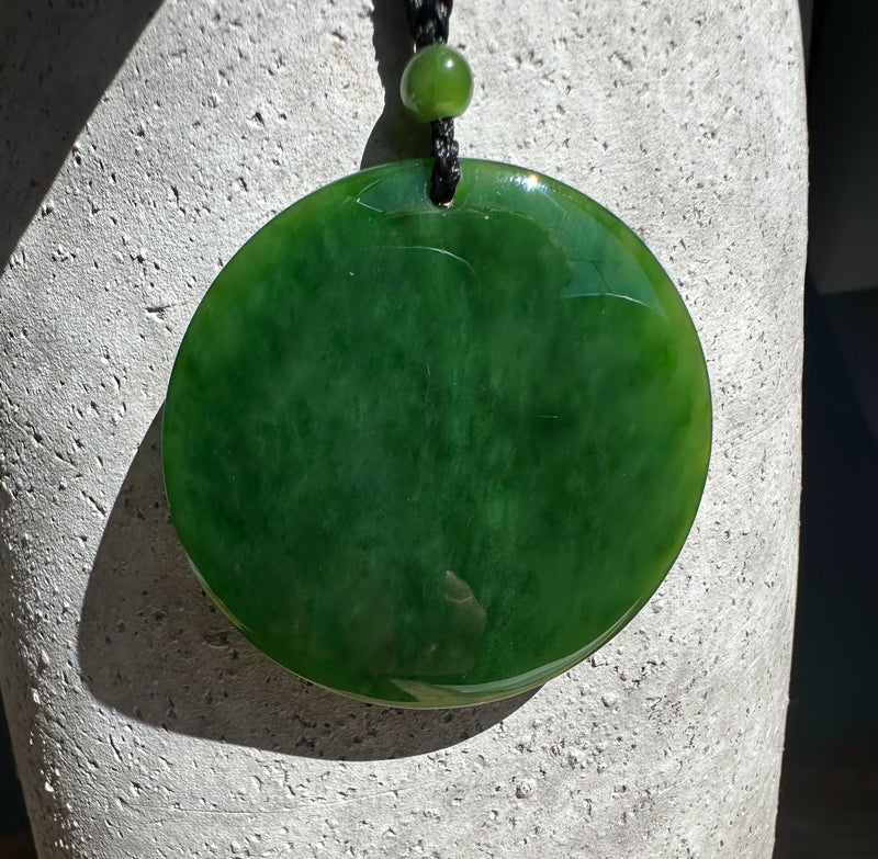 AA Rich Green Siberian Round Pendant, 50mm*