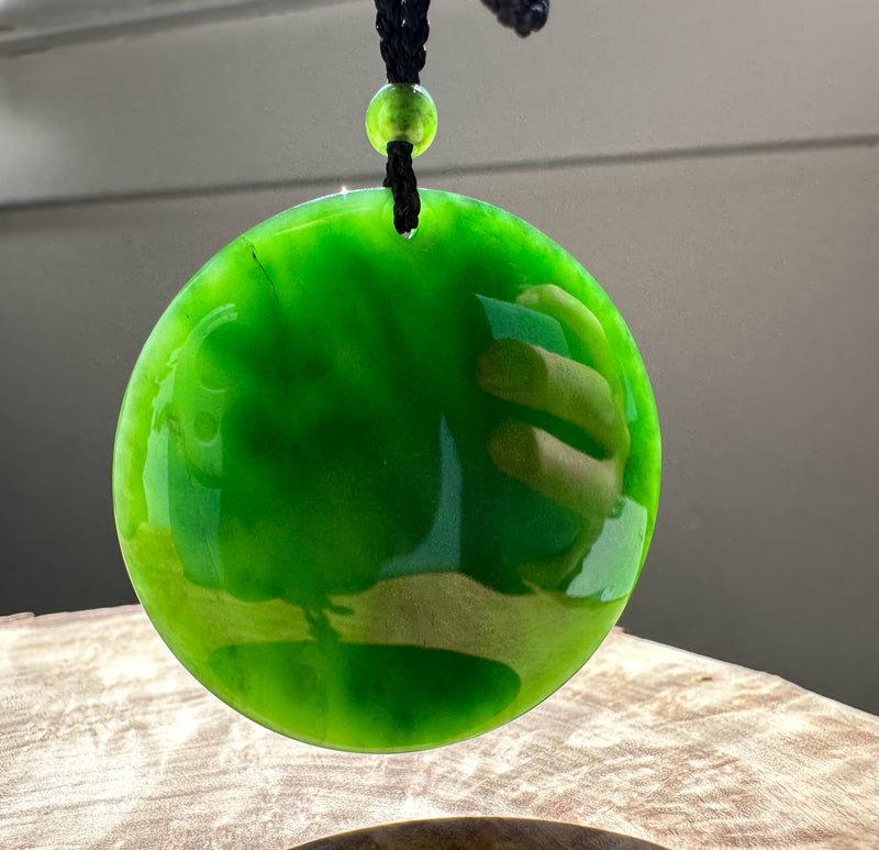 AA Rich Green Siberian Round Pendant, 50mm*