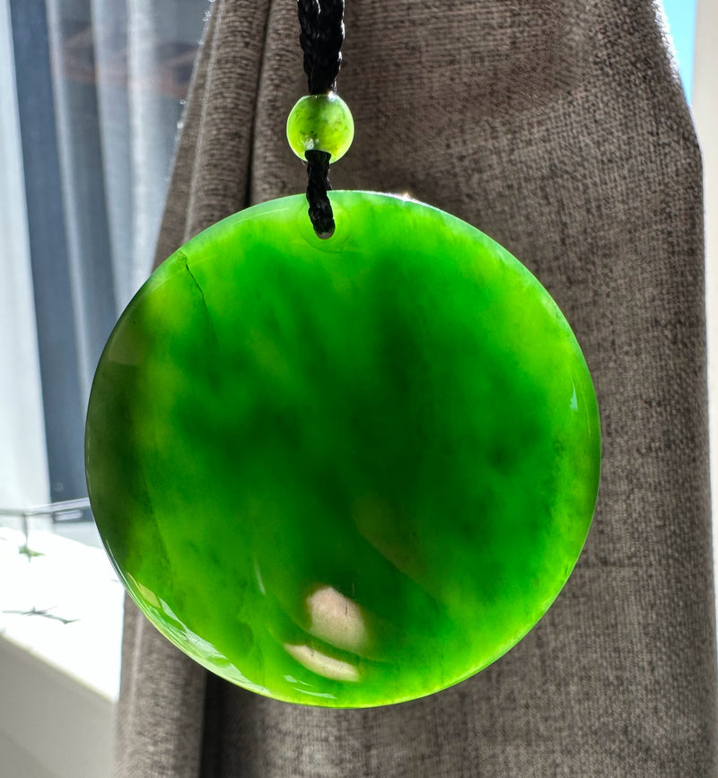 AA Rich Green Siberian Round Pendant, 50mm*