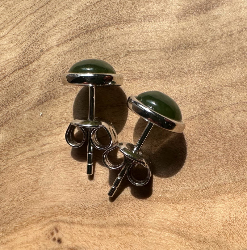 Silver Jade Studs, 5699