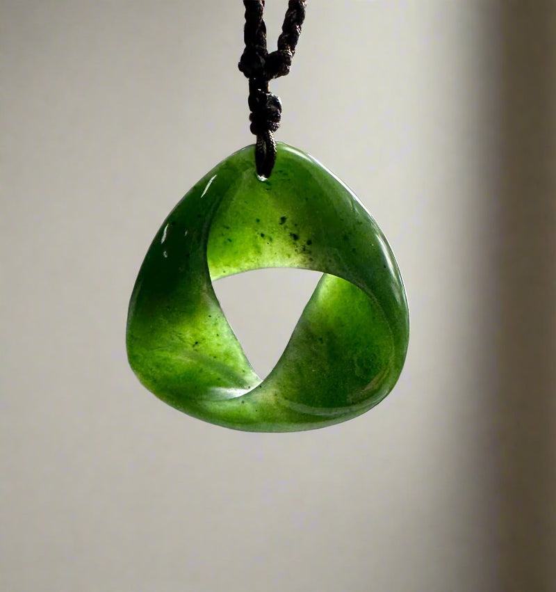 Canadian Jade Mobius Strip Pendant - 40mm