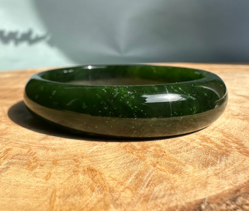 A Grade Canadian Jade Bangle, 58.5 x 14mm* as is