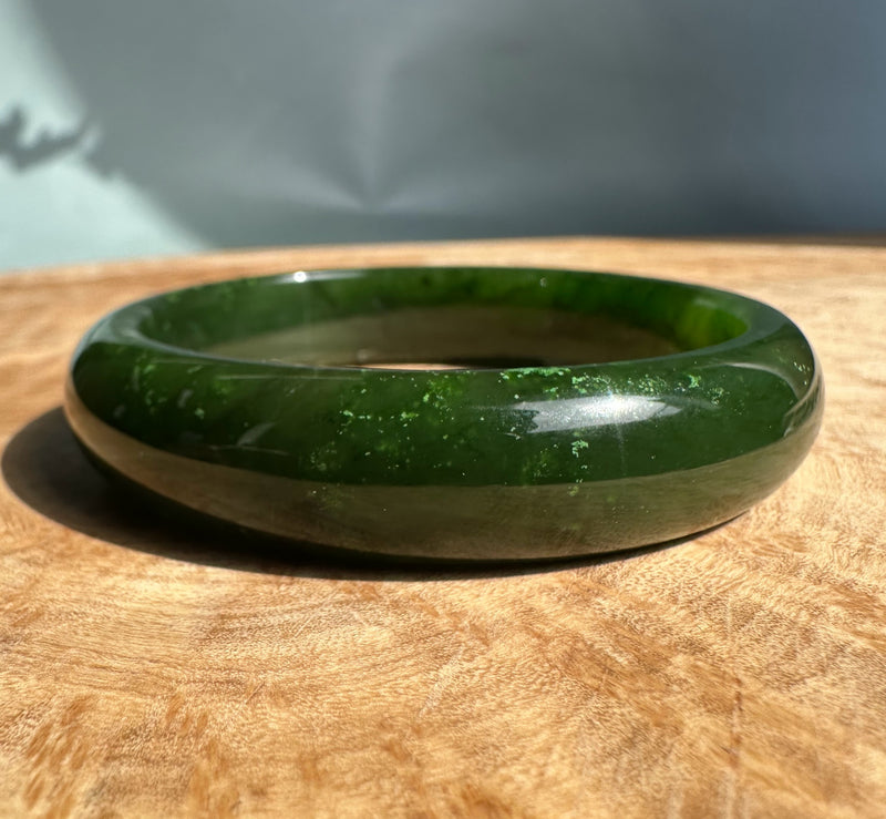 A Grade Canadian Jade Bangle, 58.5 x 14mm* as is