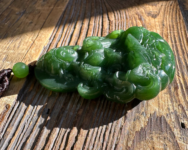 A Grade Canadian Jade Guanyin Pendant, 54mm*