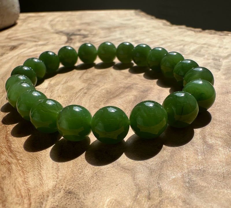 A+ Canadian Jade 9mm bead bracelet*