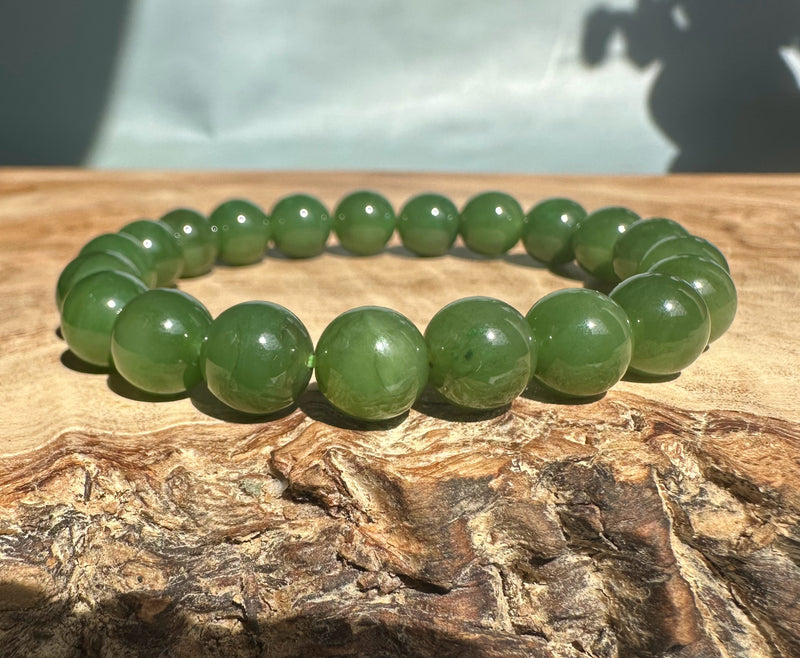 A+ Canadian Jade 9mm bead bracelet*