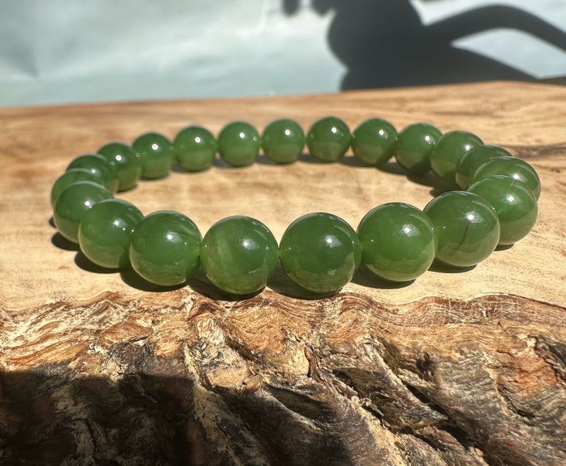 A+ Canadian Jade 9mm bead bracelet*