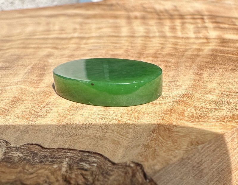 Rich Green Siberian Jade Cabochon, 18x25mm*
