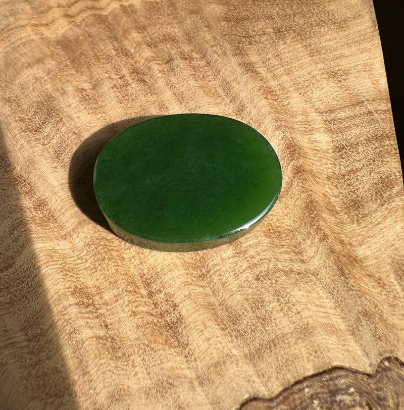 Rich Green Siberian Jade Cabochon, 18x25mm*