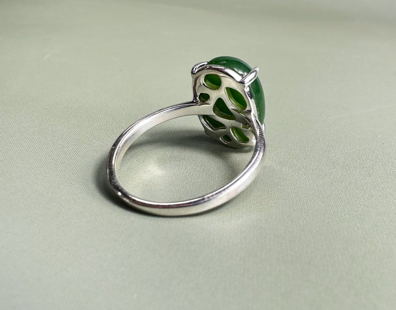 Canadian Jade and Silver Ring (sizes 6-9)